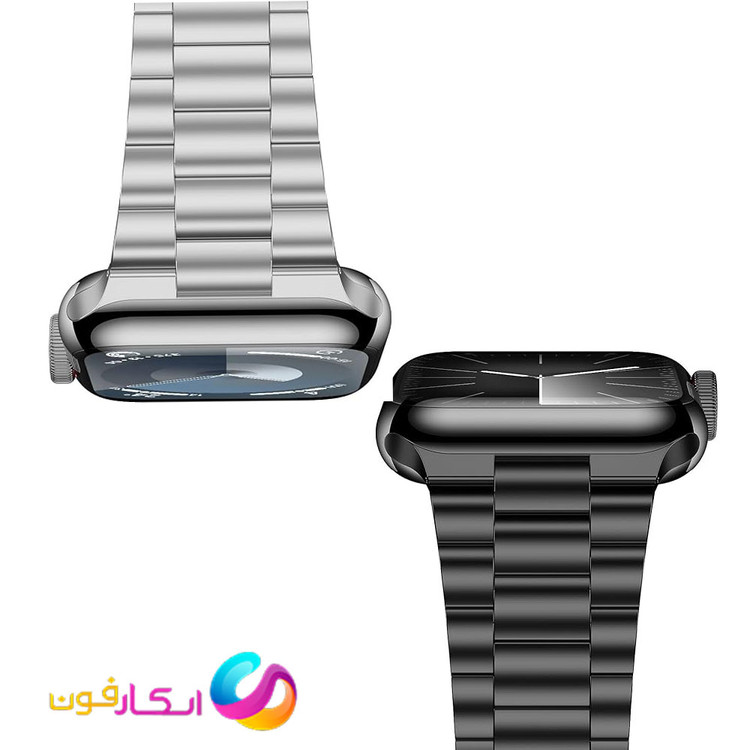 بند اپل واچ کلاسیک فلزی استیل مناسب اپل واچ سری 11 سایز 40 میلی متر Apple Watch Seri 11 40mm