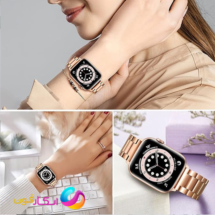 بند اپل واچ کلاسیک فلزی استیل مناسب اپل واچ سری 11 سایز 40 میلی متر Apple Watch Seri 11 40mm