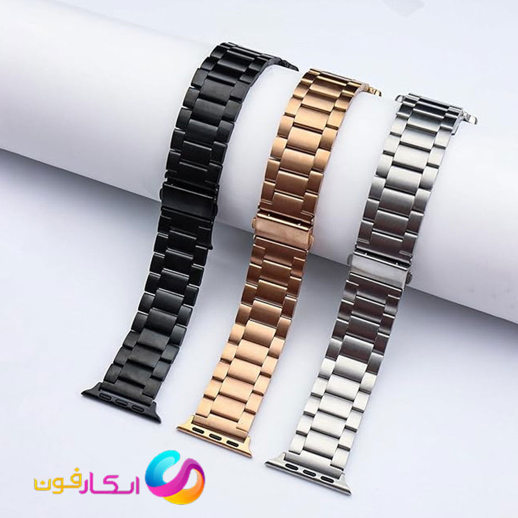 بند اپل واچ کلاسیک فلزی استیل مناسب اپل واچ سری 11 سایز 44 میلی متر Apple Watch Seri 11 44mm