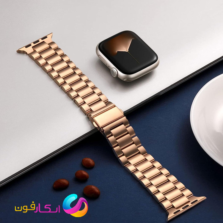 بند اپل واچ کلاسیک فلزی استیل مناسب اپل واچ سری 11 سایز 40 میلی متر Apple Watch Seri 11 40mm