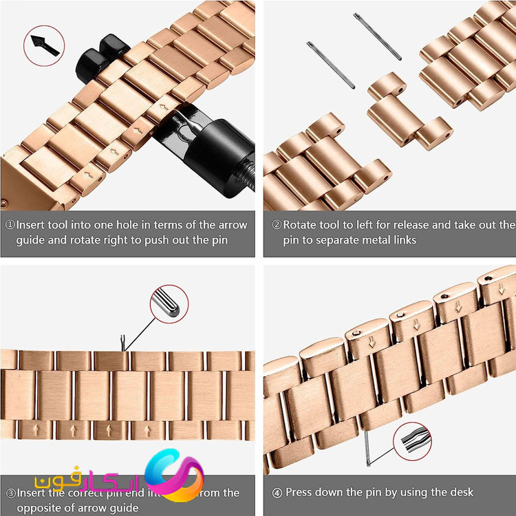 بند اپل واچ کلاسیک فلزی استیل مناسب اپل واچ سری 11 سایز 40 میلی متر Apple Watch Seri 11 40mm