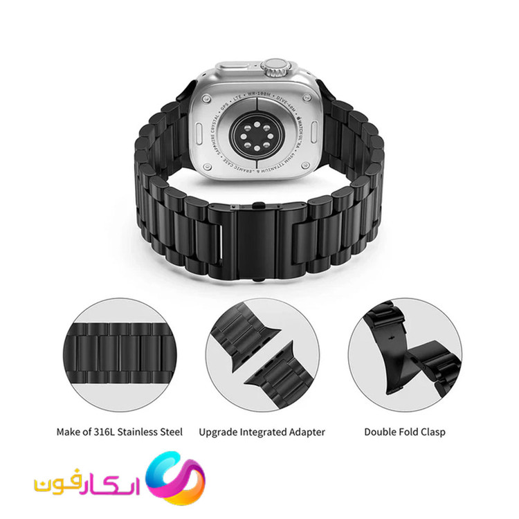 بند اپل واچ کلاسیک فلزی استیل مناسب اپل واچ سری 10 سایز 40 میلی متر Apple Watch Seri 10 40mm