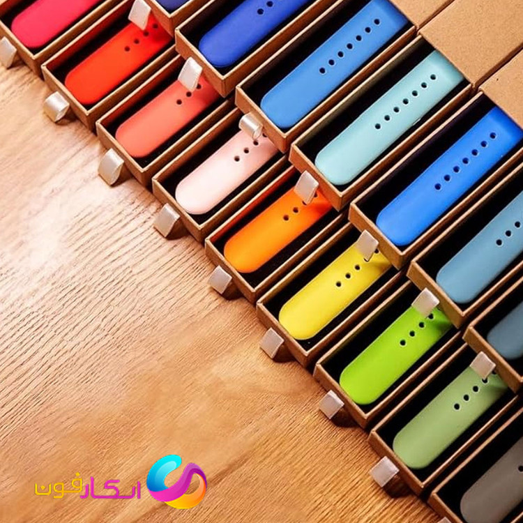 بند سیلیکونی اصلی اپل واچ مناسب سری 11 سایز 44 میلی متر Apple Watch Seri 11 44mm در رنگ بندی جذاب