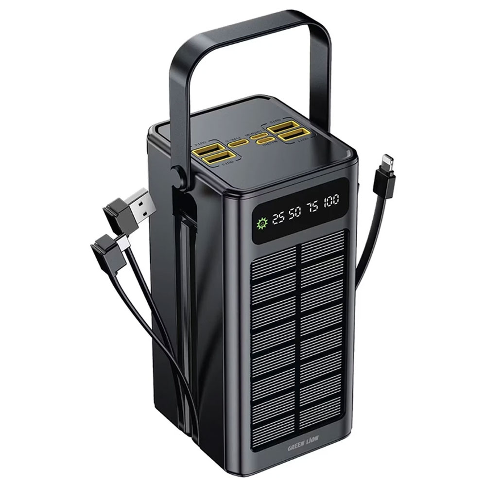 پاوربانک گرین لاین مدل GL-PX50 ظرفیت 60000 میلی‌آمپر ساعت به همراه پنل خورشیدی