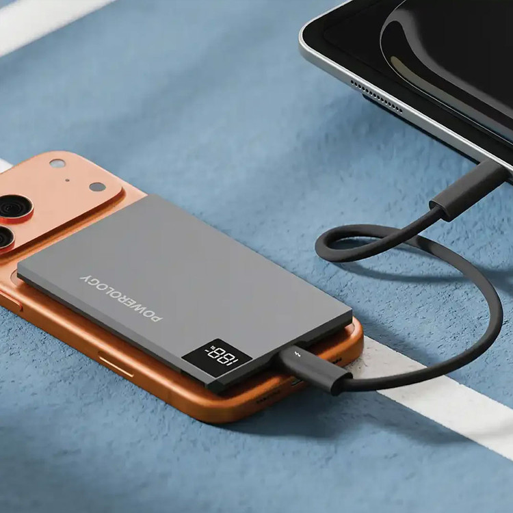 پاوربانک مگ سیف پاورولوژی Powerology Tender 5000mAh MagSafe Power Bank PPBCHA107GY