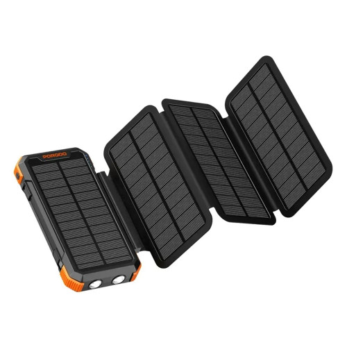 پاوربانک خورشیدی 20000 میلیآمپرساعت پرودو مدل Porodo Power Bank 20000mAh 4-Panel Solar PD-PBFCH070
