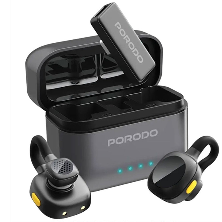 میکروفون یقه ای بیسیم پرودو Porodo Movo Lavalier Microphone Type-C PDLAMPHF76BK