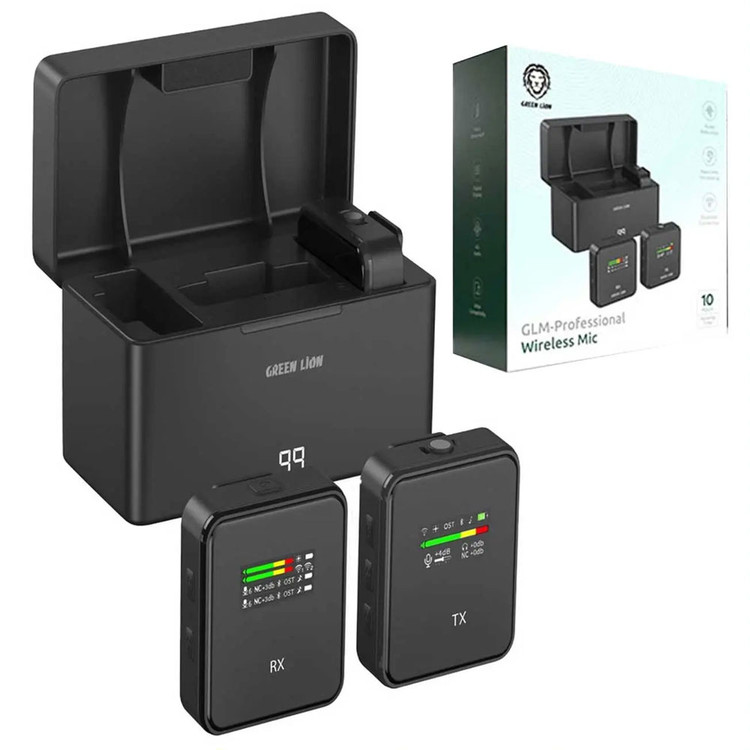میکروفون یقه ای حرفه ای گرین لاین Green Lion GLM-Professional Wireless Mic GNPGLMMICBK